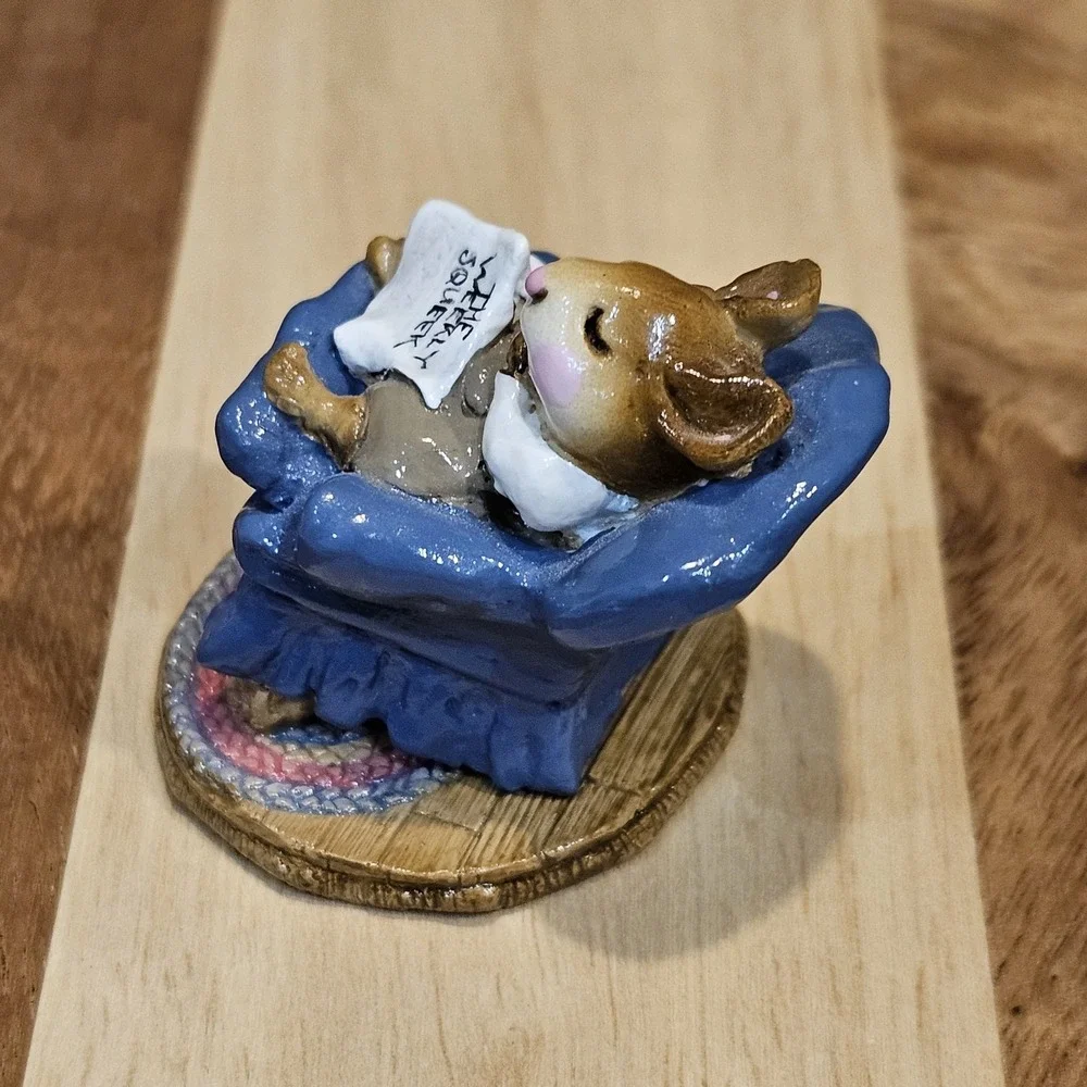 Wee Forest Folk M-159 Forty Winks - Blue Signed Annette Petersen 1988 No Box - Picture 4 of 14